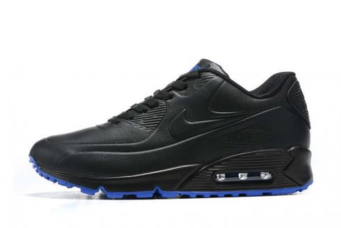 Sepatu Lari Pelatih Nike Air Max 90 All Black Royal Blue Baru 2020 472489-047