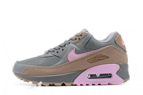 2020 Giày chạy bộ Nike Air Max 90 Vast Grey Wolf Grey Pink mới CW7483-001