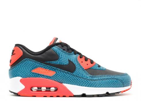 Nike Air Max 90 Anniversary Infrared Snake Turquoise 23 Noir 725235-300