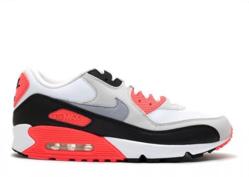 Nike Air Max 90 Infrared 2010 Release Biały Czarny Szary Cement 325018-107