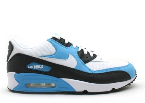 Nike Air Max 90 Leather Niebieski Biały Czarny Żywy 302519-116