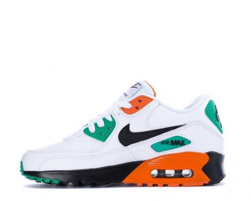 Nike Air Max 90 Leather GS Starfish White Black Green Кроссовки 833412-119