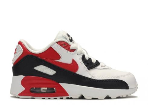 Nike Air Max 90 Læder Ps White Dusted Clay Black University Red 833414-107