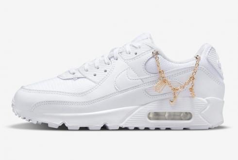 Nike Air Max 90 Premium Lucky Charms Branco Metálico Ouro DH0569-100