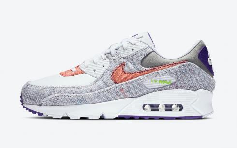 Nike Air Max 90 Recycled Jerseys Pack Branco Elétrico Verde Court Roxo CT1684-100