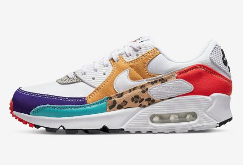 Nike Air Max 90 SE Animal Bianco Light Curry Habanero Rosso DH5075-100