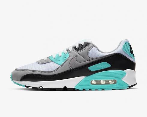 Nike Air Max 90 Branco Particle Grey Hyper Turquoise Black CD0881-100