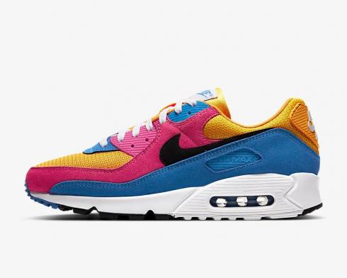 *<s>Buy </s>Nike Air Max 90 Yellow Pink Blue Multi-Color CJ0612-700<s>,shoes,sneakers.</s>