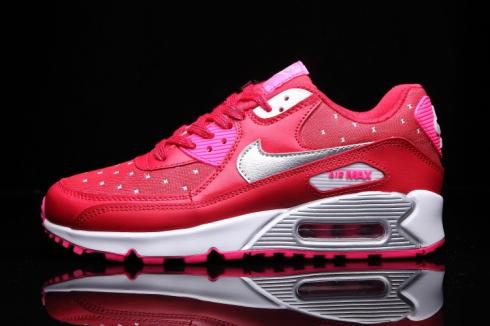 Nike Air Max 90 Essential Blanc Rouge Argent 704953-001