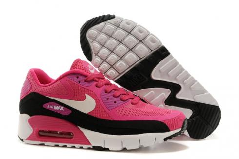 Nike Air Max 90 Breeze Schuhe Essential รองเท้าผ้าใบเชอร์รี่สีแดงสีขาวสีดำ 644204-013