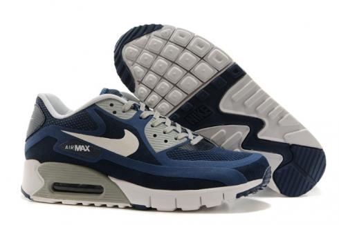 Кроссовки Nike Air Max 90 Breeze Schuhe Essential Темно-Синий Светло-Серый Белый 644204-010