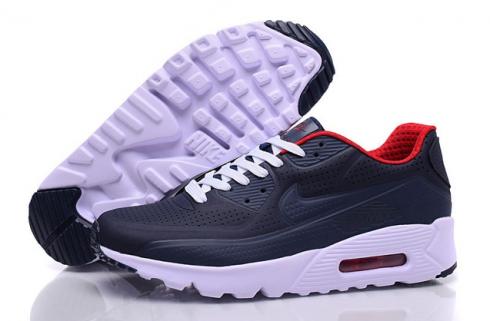 Nike Air Max 90 Ultra Moire Chaussures Homme Midnight Navy Blanc Rouge 819477-400