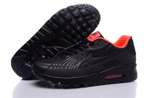 Nike Air Max 90 Ultra Moire Triple Noir Rouge Hommes Chaussures de Course Baskets 819477-012