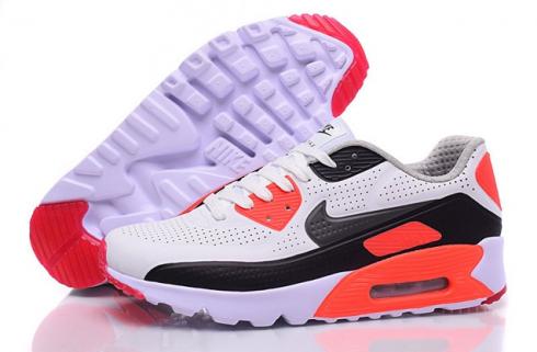 Nike Air Max 90 Ultra Moire สีขาวสีดำสีแดงผู้ชายรองเท้าวิ่งรองเท้าผ้าใบ 819477-013