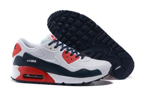 Nike Air Max 90 VT QS รองเท้าวิ่งผู้ชายสีขาวสีน้ำเงินเข้มสีแดงสีดำ 813153-105