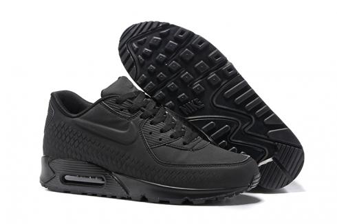 Giày chạy bộ Nike Air Max 90 dệt màu đen Unisex 833129