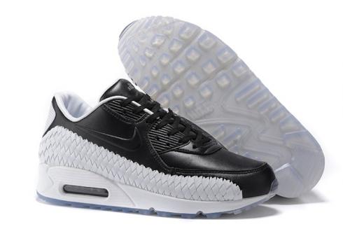Nike Air Max 90 ทอสีดำสีขาวผู้ชายผู้หญิงวิ่งรองเท้า 833129-003