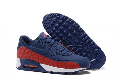 Nike Air Max 90 編織男士訓練跑步鞋海軍藍紅白 833129-007