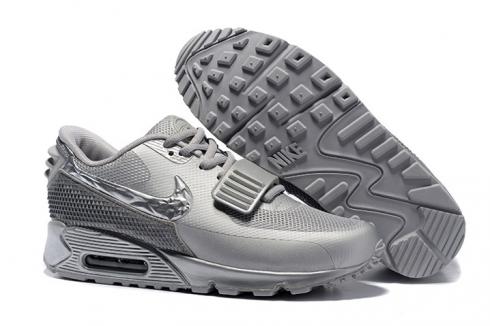 Nike Air Max 90 Air Yeezy 2 SP Giày thường phong cách sống Giày thể thao màu bạc kim loại 508214-608