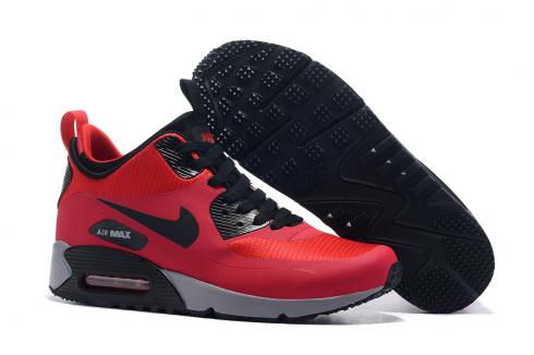 Sepatu Lari Nike Air Max 90 Mid WNTR Pria Hitam Merah 806808-600
