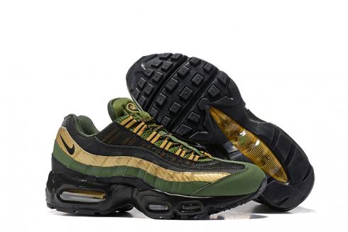 Nike Air Max 95 Metal Gole Blackish Green Men Running Shoes รองเท้าผ้าใบ Trainers 749766-300
