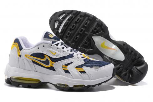 Nike Air Max 96 white blue yellow Men Running Shoes 870166-400