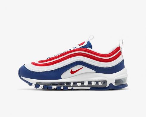 Nike Air Max 97 GS USA Wit Obsidian Universiteit Rood CW5856-100