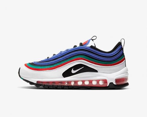 Nike Air Max 97 GS Wit Multi-Color Hyper Blauw CW7013-100