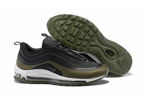 Nike Air Max 97 Chaussures de course pour hommes Noir Deep Green