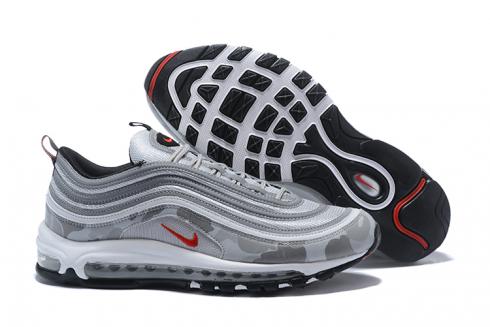 Nike Air Max 97 Men Running Shoes Silver Red 2018 New Releases Rare