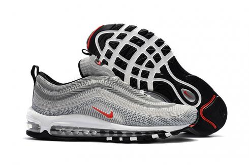 Nike Air Max 97 Plastic drop gris rojo KPU TPU Hombres Zapatos para correr 624520-061