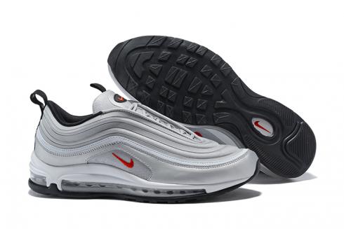 Nike Air Max 97 Unisex Running Shoes Silver Red