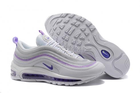 Nike Air Max 97 女款 GS 白紫色跑鞋 313054-160