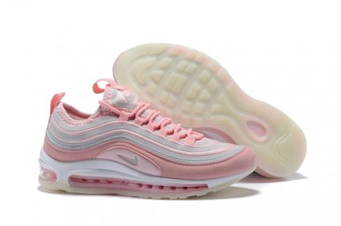 des chaussures de style de course Nike Air Max 97 pour femmes rose blanc 917704-706