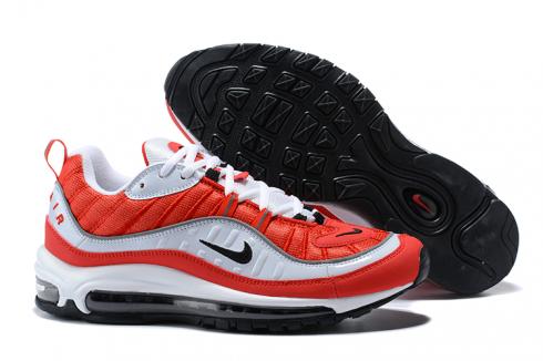 Nike Air Max 98 University Red White Red รองเท้าผ้าใบผู้ชายหายาก 640744-600