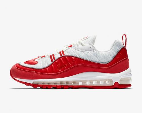 Nike Air Max 98 University รองเท้าสีขาวสีแดง 640744-602