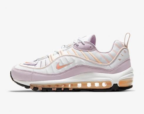 Nike Dames Air Max 98 Wit Crimson Tint Iced Lilac Atomic Roze CI3709-102