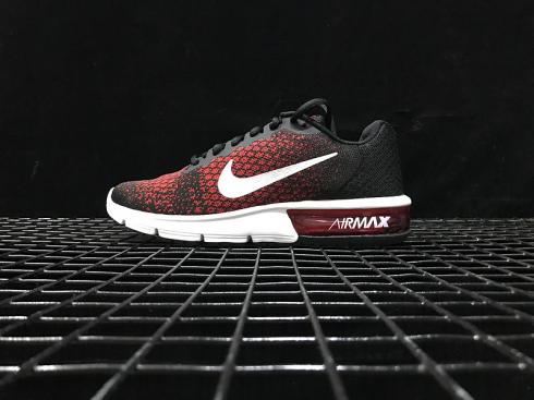 Nike Air Max Sequent 2 Hardloopschoen Donkerrood Wit 852461-006