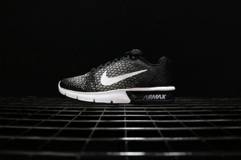 Nike Air Max Sequent 2 Blanco Negro Gris Knit 852465-002