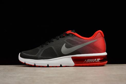 Nike Air Max Sequent Negro Rojo Oscuro Gris Hombres 719912-008
