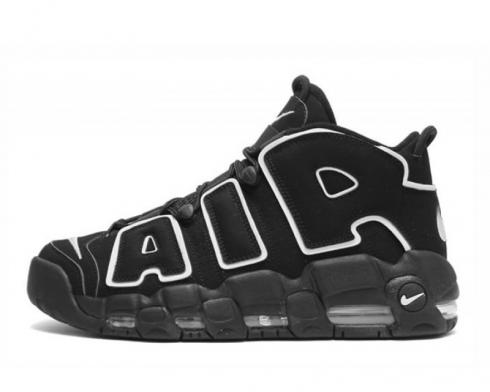 Nike Air More Uptempo Black White Mens Basketball Shoes 414962-001