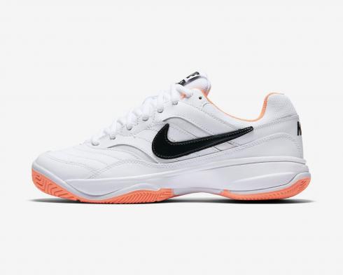 Giày Tennis Nữ Nike Court Lite Trắng Đen Cam 845048-101
