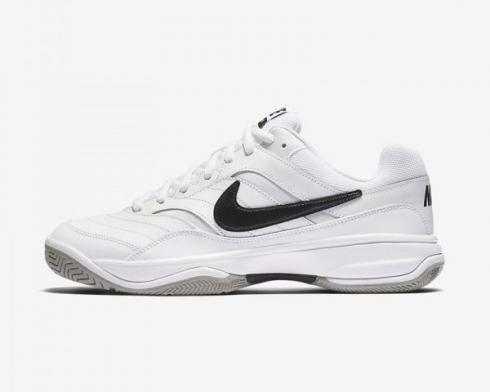 Womens Nike Court Lite White Black Medium Grey Mens Running Shoes 845021-100
