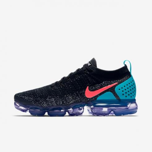 Nike Air VaporMax Flyknit 2.0 Black Hot Punch White Dusty 942842-003