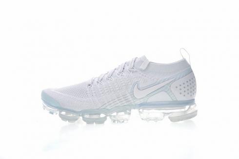 Nike Air VaporMax Flyknit 2.0 White Vast Grey Running Shoes 942842-105