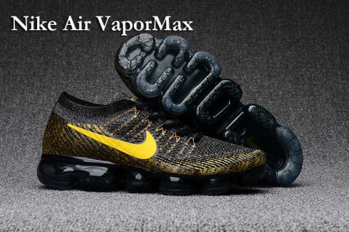 Nike Air VaporMax Hombres Zapatillas De Running Zapatillas De Deporte Negro Oro Amarillo 849560-071