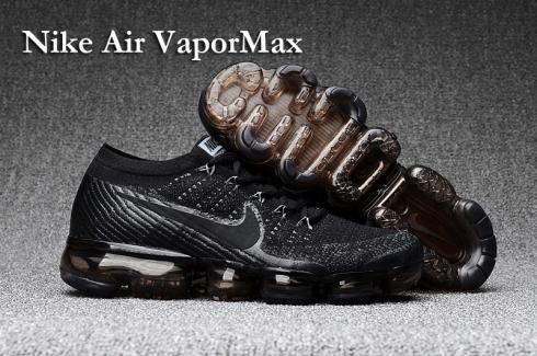 Nike Air VaporMax Heren Dames Hardloopschoenen Sneakers Trainers Puur Zwart 849560-001
