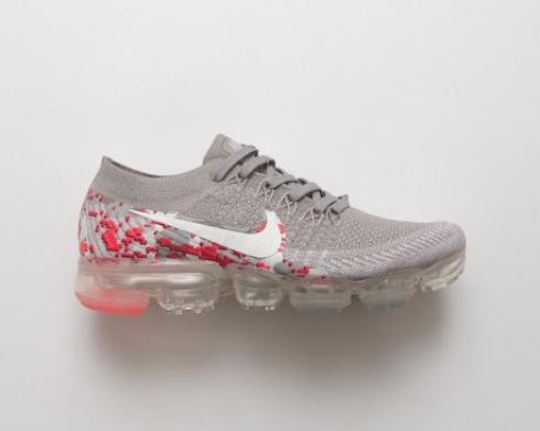 Nike Air Vapormax Flyknit Grey Pink White Běžecké boty 849557-203