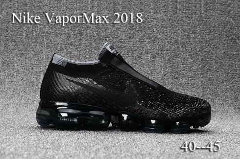 Nike VaporMax COMME des GARCONS 2018 Flyknit 블랙 화이트 남성 슬라이드 슈즈, 신발, 운동화를