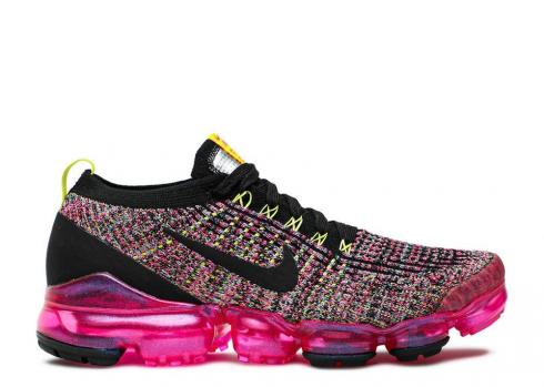 Nike 女款 Air Vapormax Flyknit 3 黑色粉紅色爆炸綠松石色 Hyper AJ6910-006